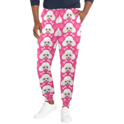 Poodle Pattern Print Design A04 Men's Casual Track Pants