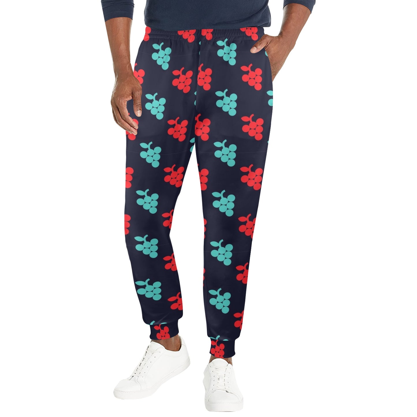 Grape Pattern Print Design GP07 Men's Casual Track Pants