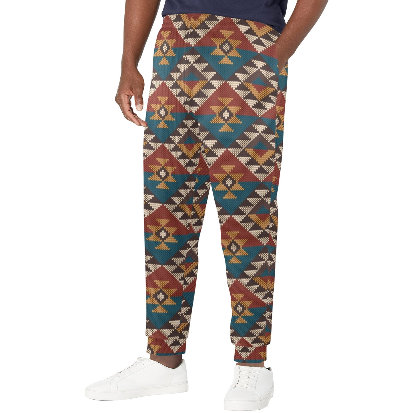 Knit Aztec Tribal Men's Casual Track Pants