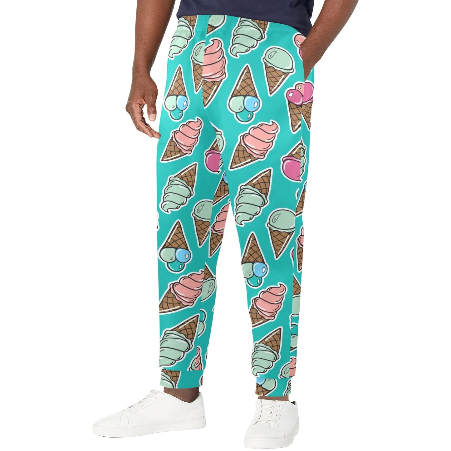 Ice Cream Pattern Print Design IC01 Men's Casual Track Pants