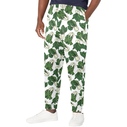 Bok Choy Pattern Print Design 02 Men's Casual Track Pants
