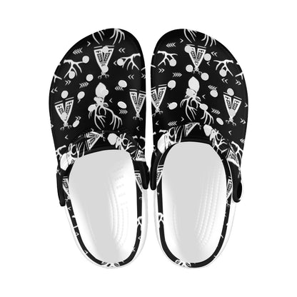 Deer Native Indian Print Pattern Unisex Clogs Shoes