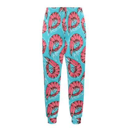 Prawn Pattern Print Design 01 Men's Casual Track Pants