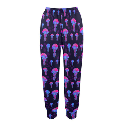 Jellyfish Neon Print Women's Casual Track Pants