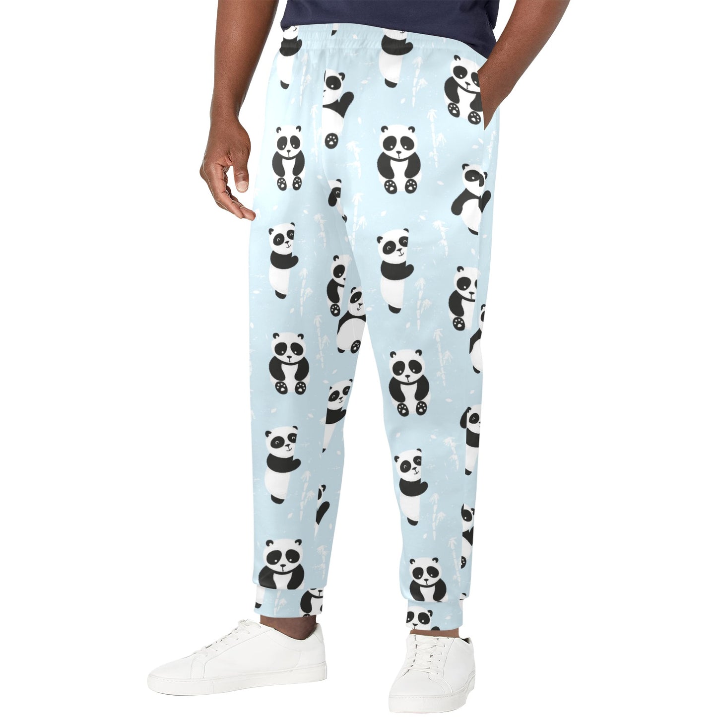 Panda Pattern Print Design A01 Men's Casual Track Pants