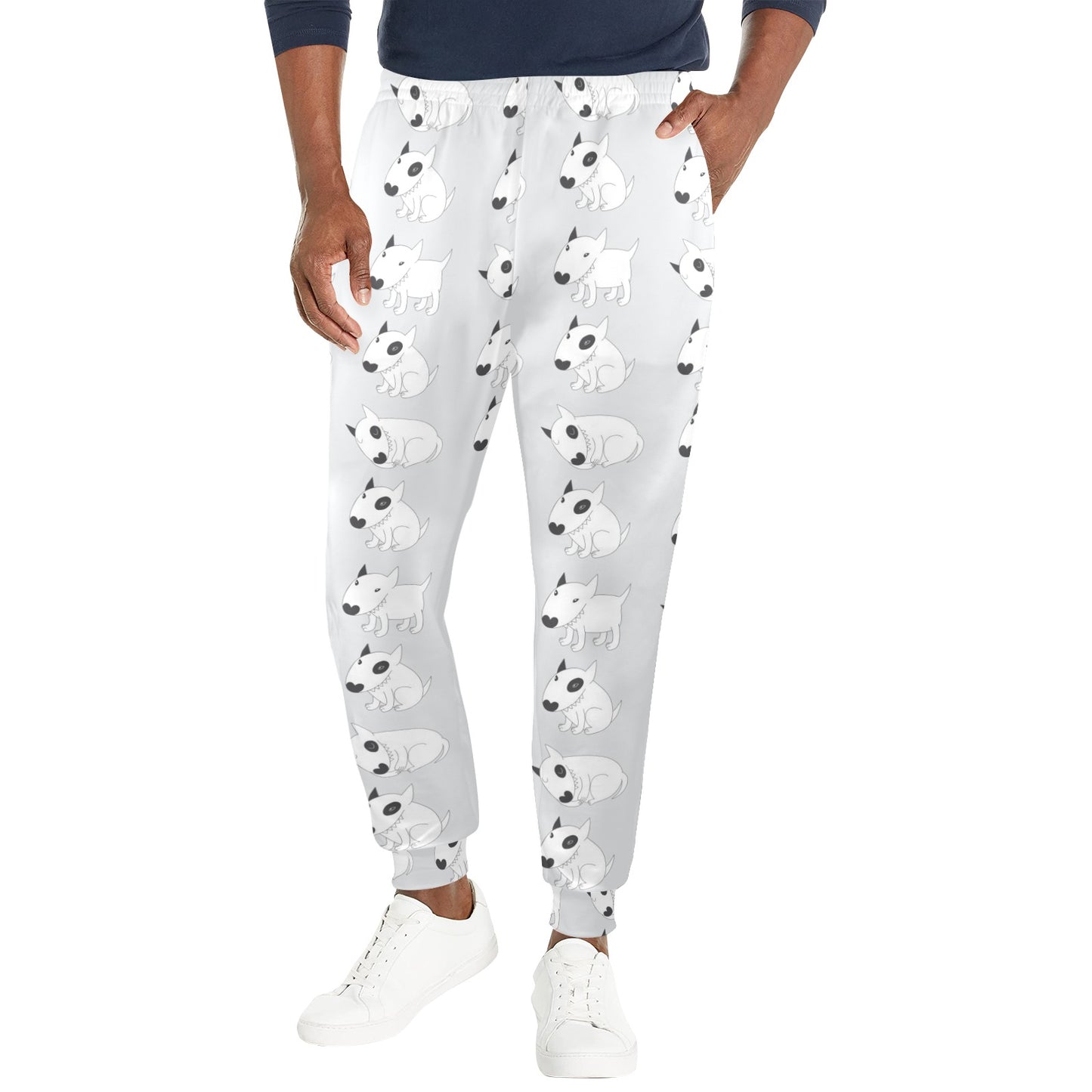 Bull Terrier hand draw Print Pattern Men's Casual Track Pants