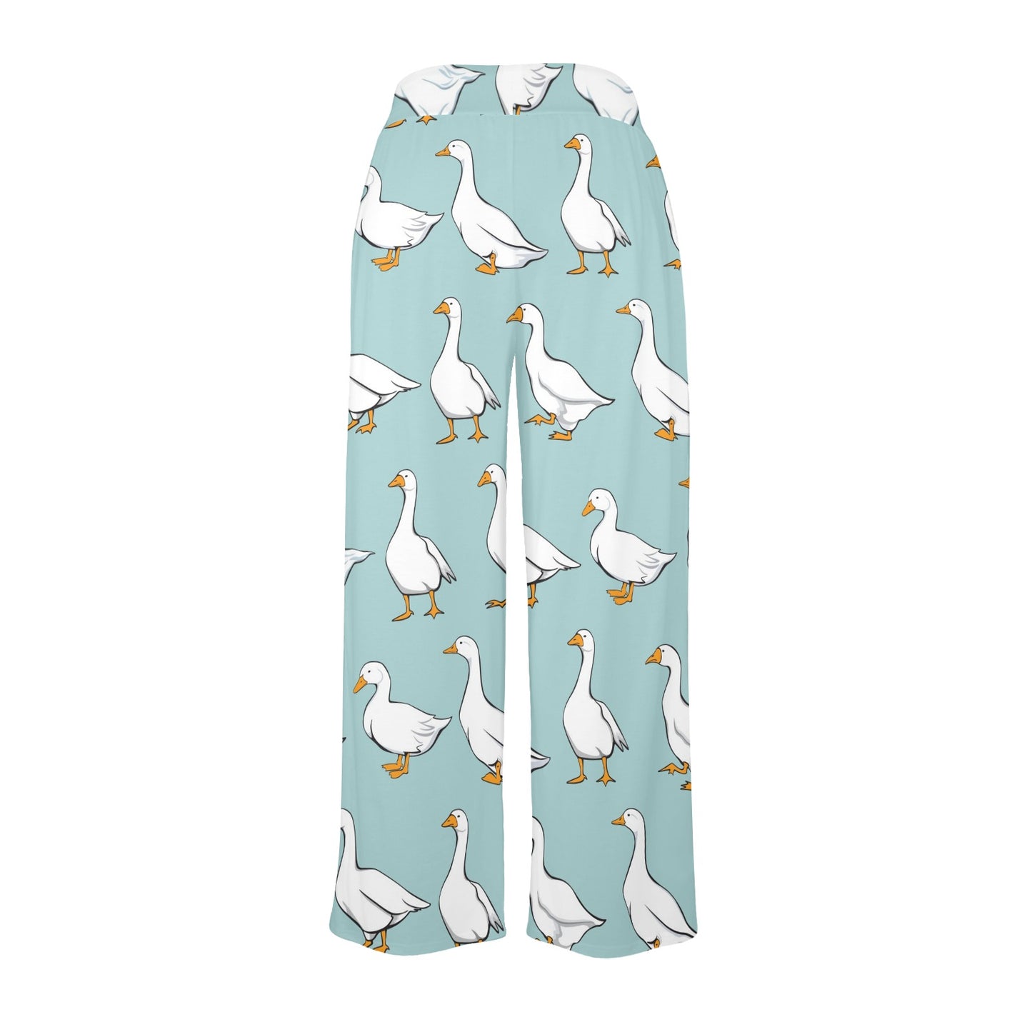 Goose Pattern Print Design 02 Women's Wide Leg Lounge Pants
