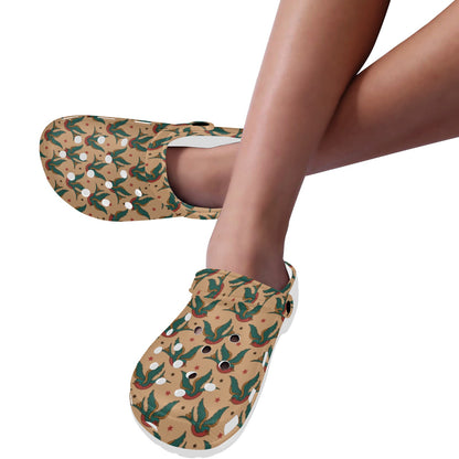 Old School Tattoo Swallow Design Unisex Clogs Shoes