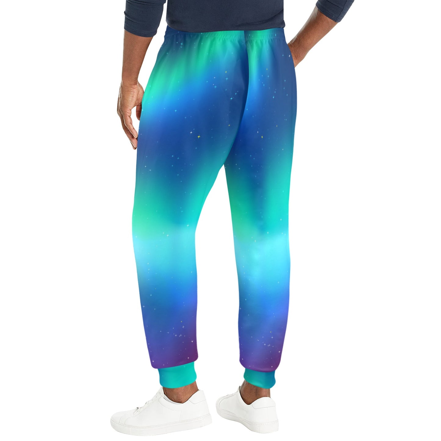 Aurora Borealis Pattern Print Design 02 Men's Casual Track Pants
