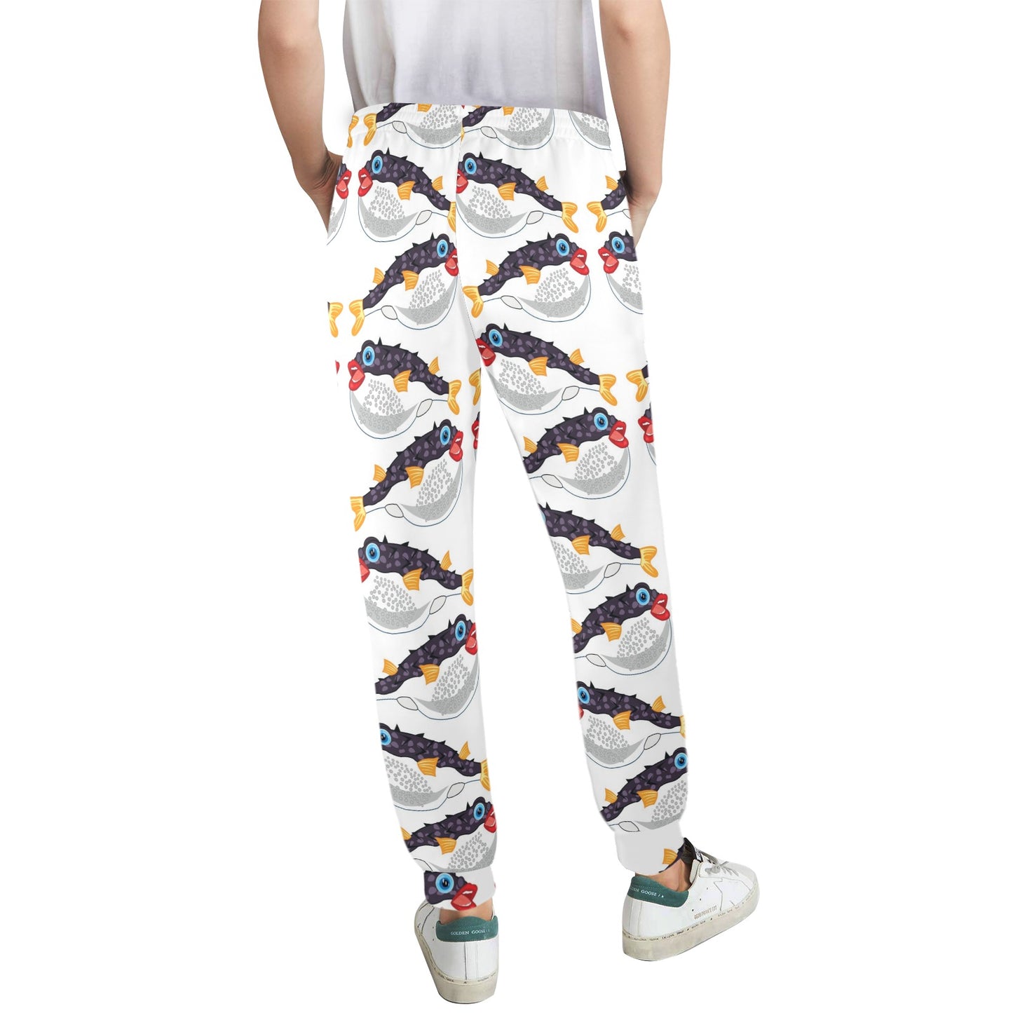 Fugu Pattern Print Design 03 Women's Casual Track Pants