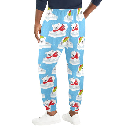 Polar Bear Pattern Print Design PB06 Men's Casual Track Pants