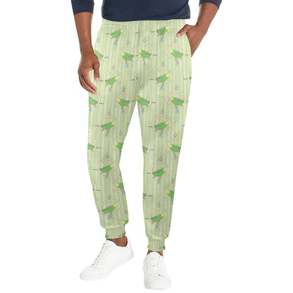 Budgerigar Pattern Print Design 02 Men's Casual Track Pants