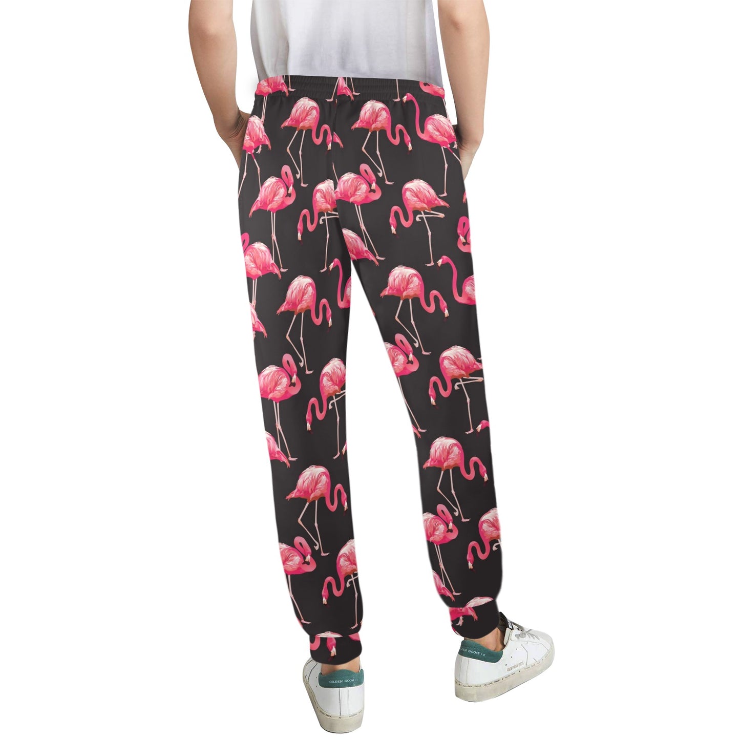 Flamingo Design Print Pattern JJ0182 Women's Casual Track Pants