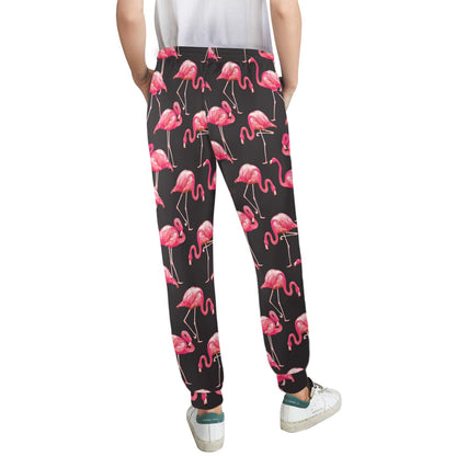 Flamingo Design Print Pattern JJ0182 Women's Casual Track Pants