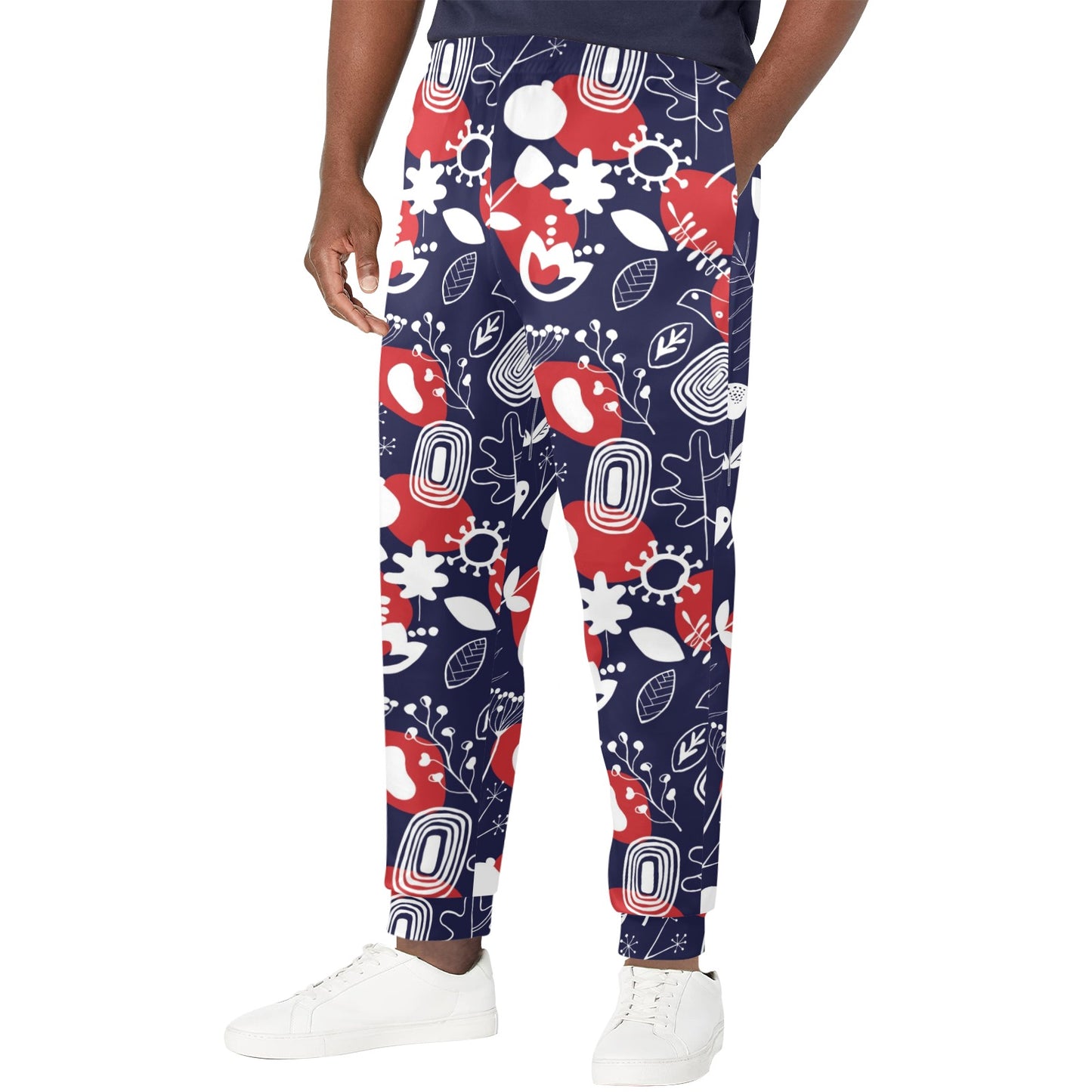Nordic Pattern Print Design A02 Men's Casual Track Pants