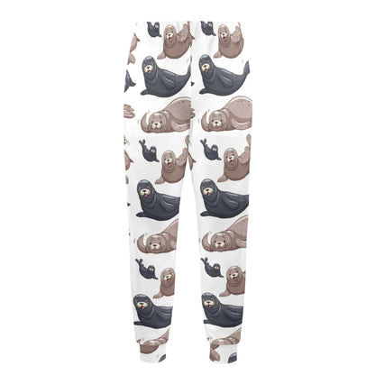 Sea Lion Pattern Print Design 02 Men's Casual Track Pants