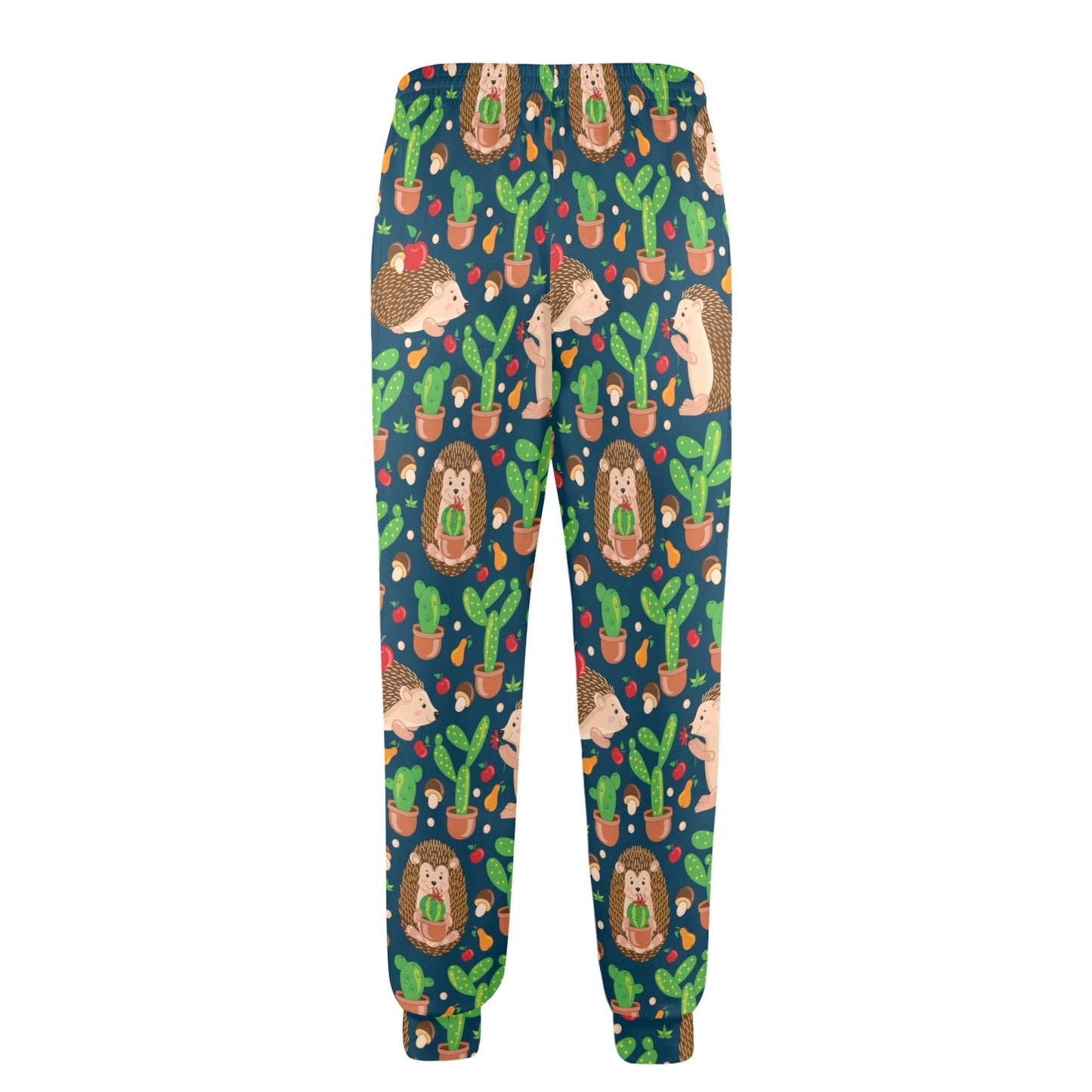 Hedgehog Cactus Pattern Print Design 04 Men's Casual Track Pants