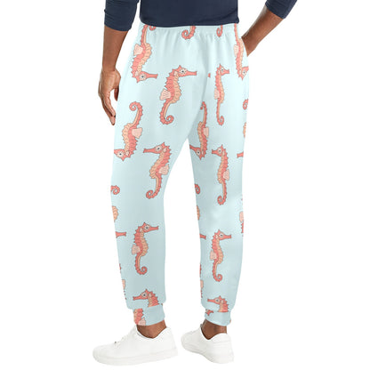 SeaHorse Pattern Print Design 01 Men's Casual Track Pants