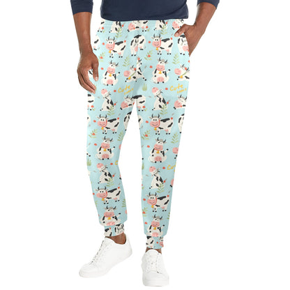 Cattle Print Design LKS403 Men's Casual Track Pants