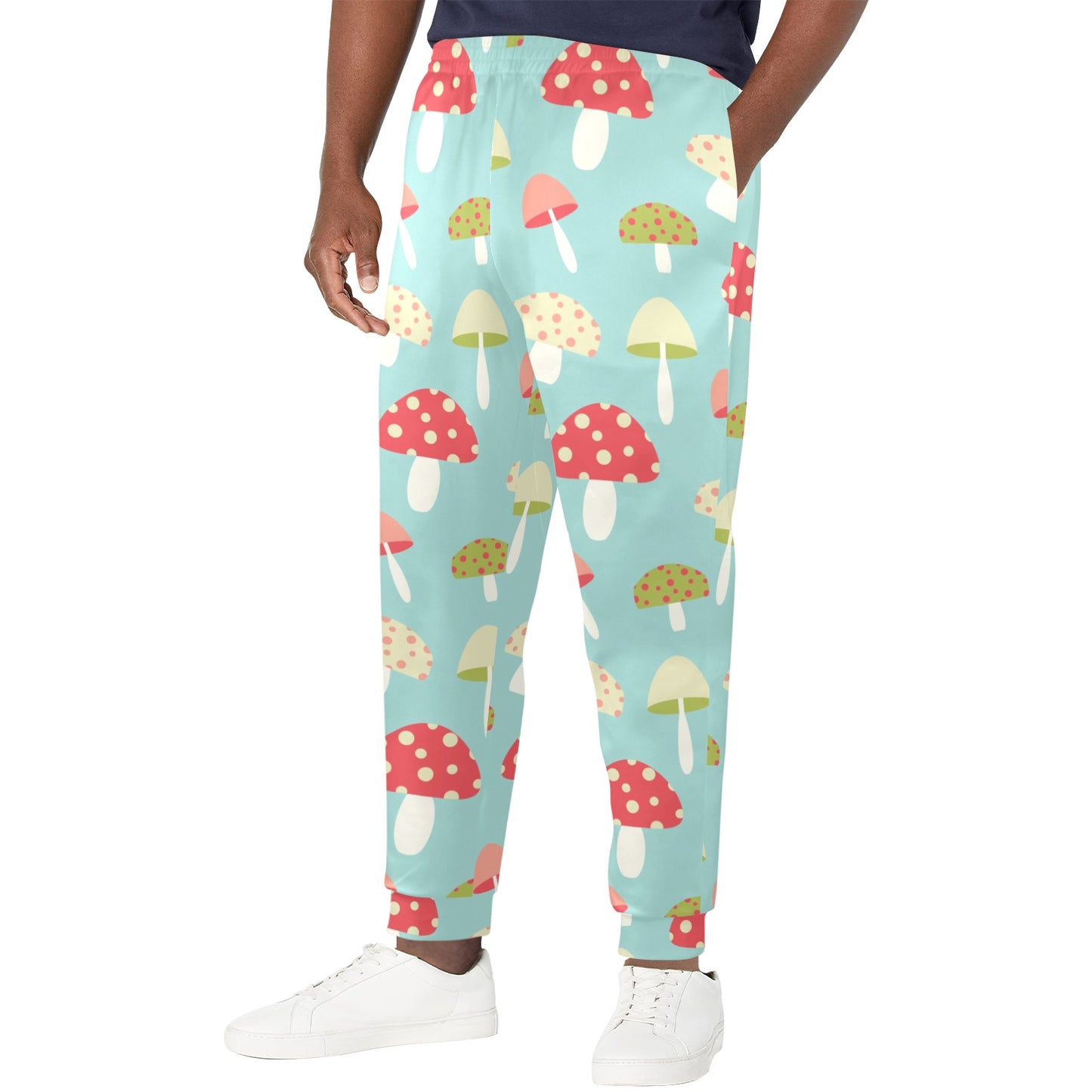 Mushroom Pattern Print Design A01 Men's Casual Track Pants