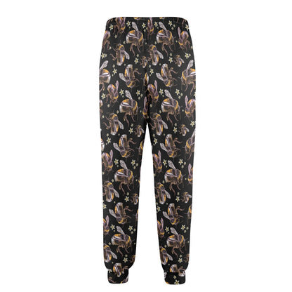Bee Pattern Print Design 04 Men's Casual Track Pants