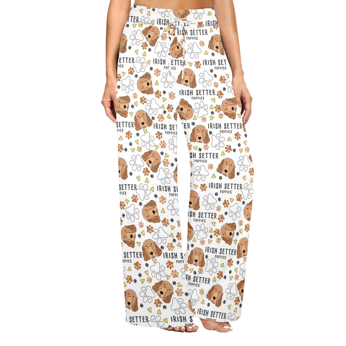 Setters Irish Print Design LKS301 Women's Wide Leg Lounge Pants