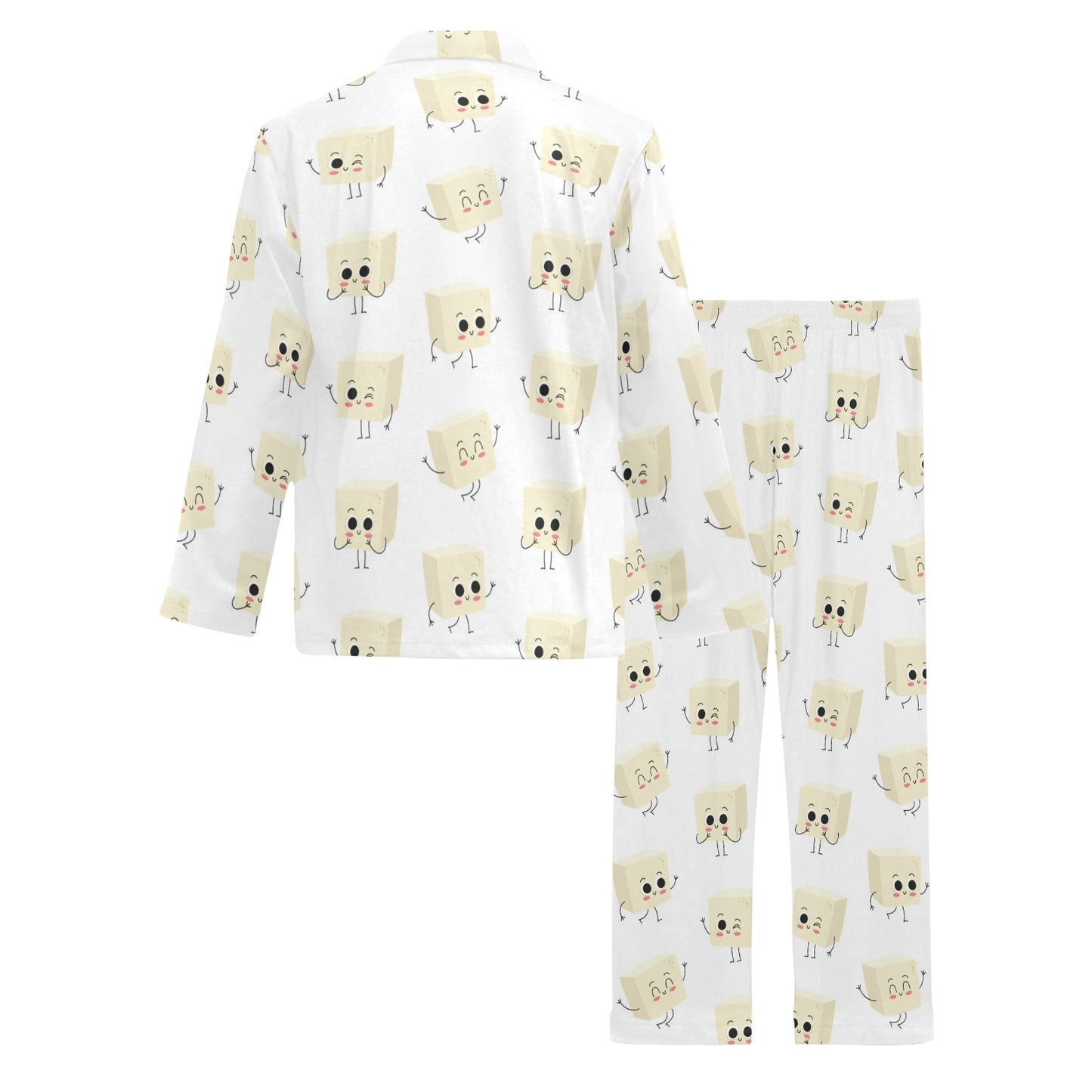 Tofu Print Design LKS301 Men's Long Pajama Set
