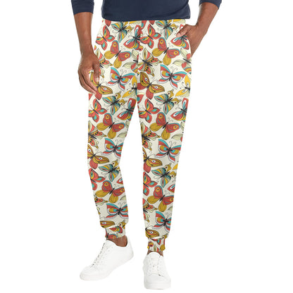 Butterfly Pattern Print Design 02 Men's Casual Track Pants