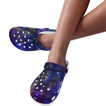 Celestial Rainbow Speed Light Unisex Clogs Shoes