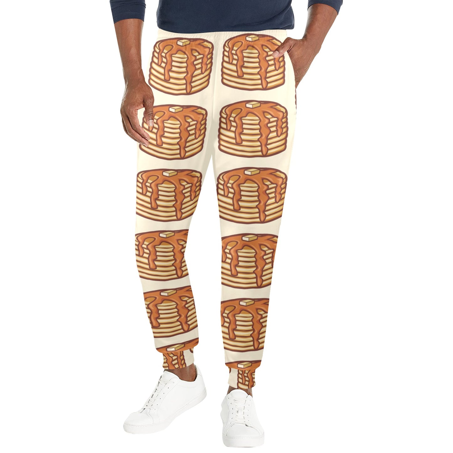 Pancake Pattern Print Design A02 Men's Casual Track Pants