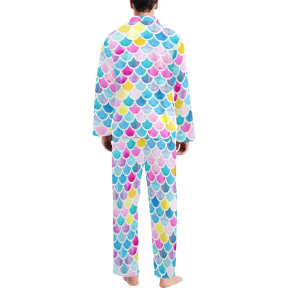 Scales Print Design LKS402 Men's Long Pajama Set