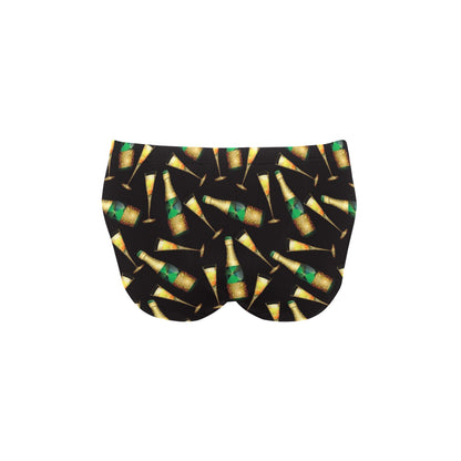 Champagne Pattern Print Design 02 Men's Swimming Briefs