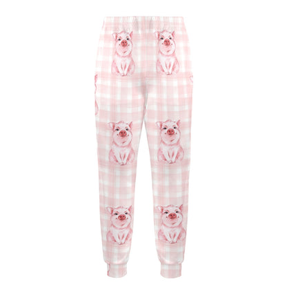 Pig Baby Pattern Print Design 01 Men's Casual Track Pants