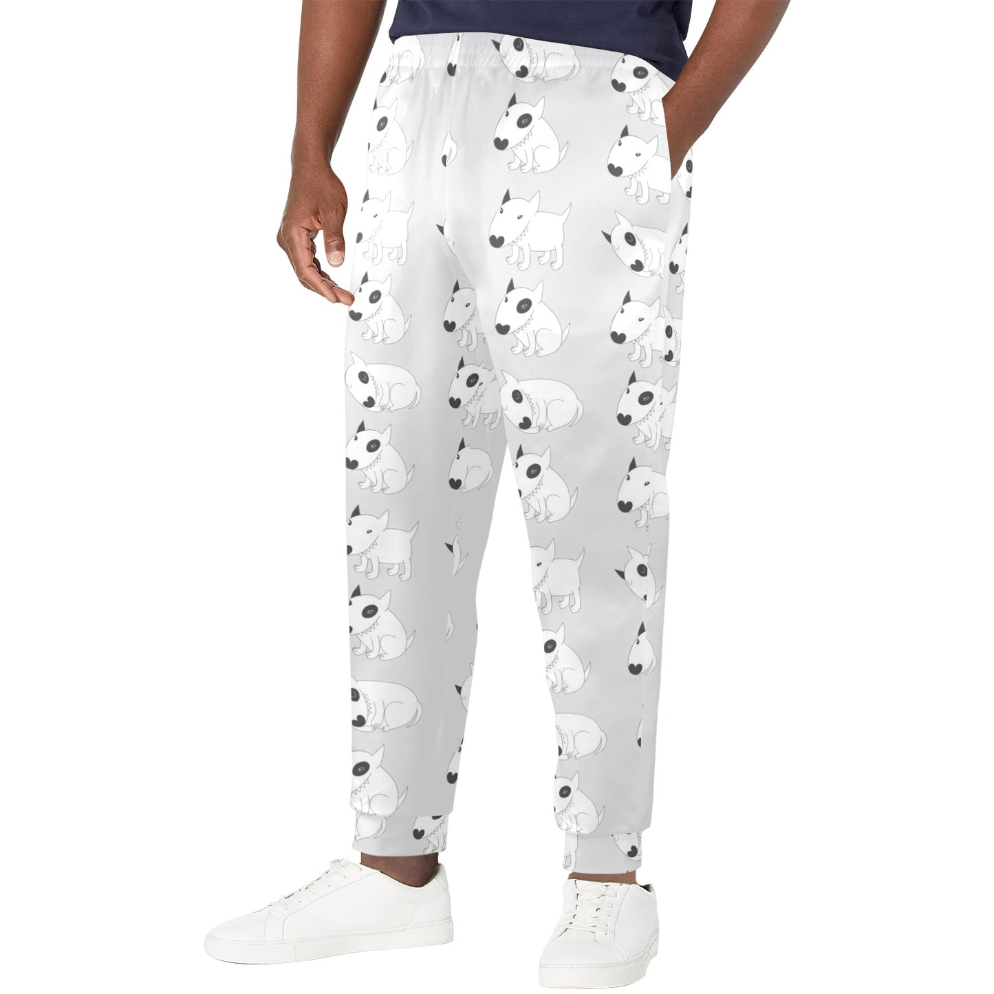 Bull Terrier hand draw Print Pattern Men's Casual Track Pants
