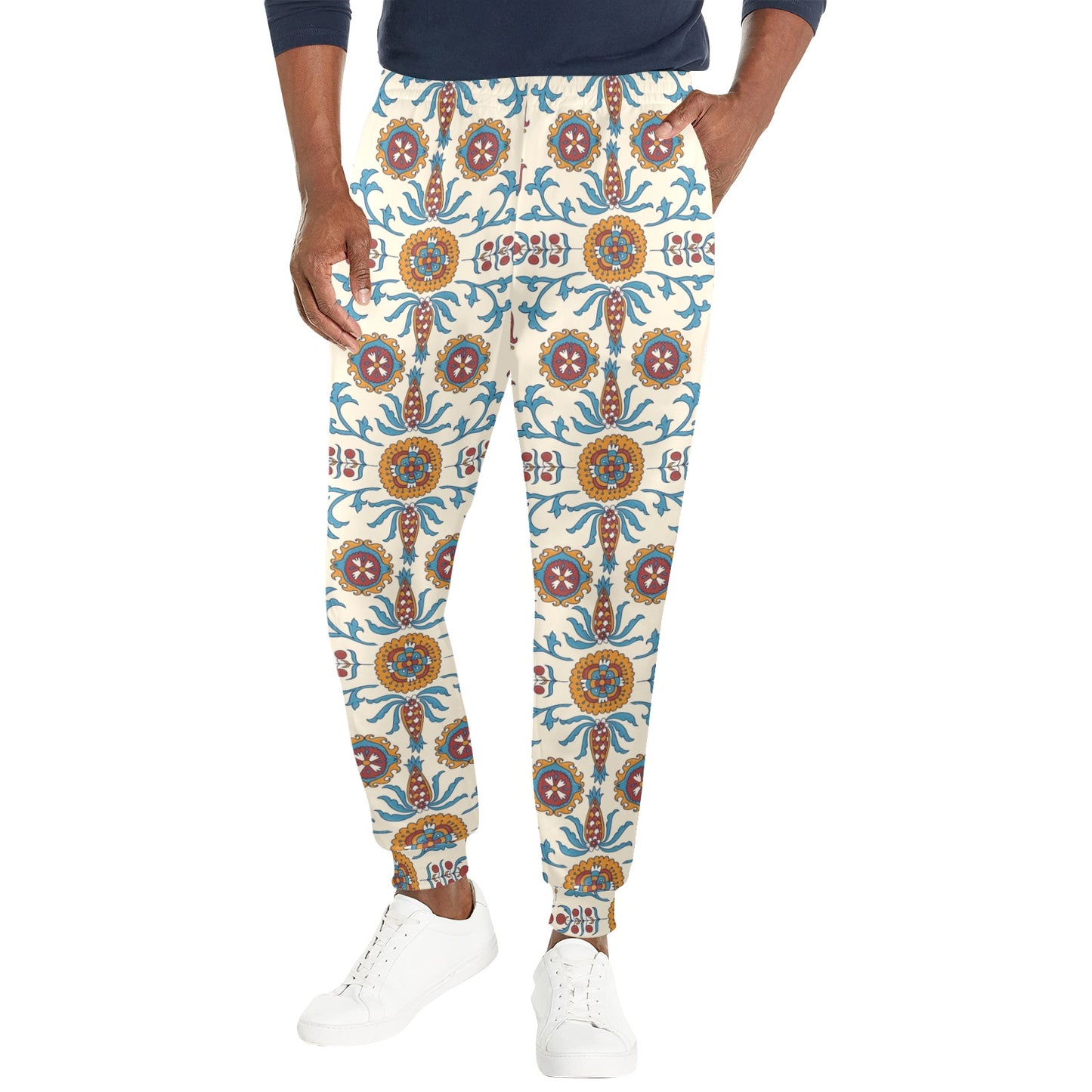 Suzani Print Design LKS301 Men's Casual Track Pants