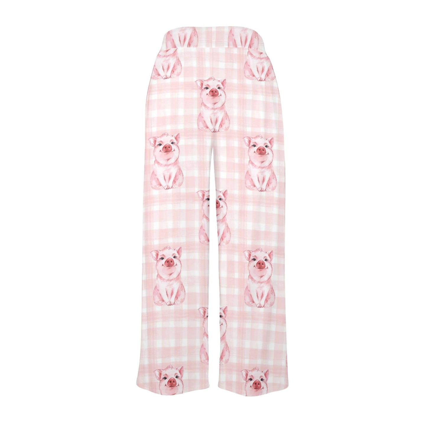 Pig Baby Pattern Print Design 01 Women's Wide Leg Lounge Pants
