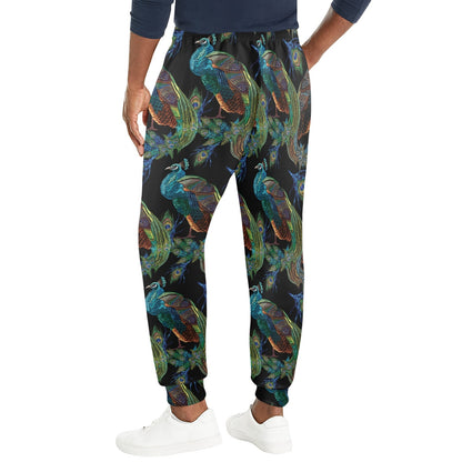 Peacock Pattern Print Design A04 Men's Casual Track Pants