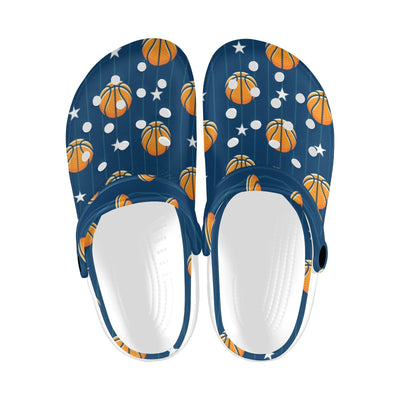 Basketball Star Print Pattern Unisex Clogs Shoes