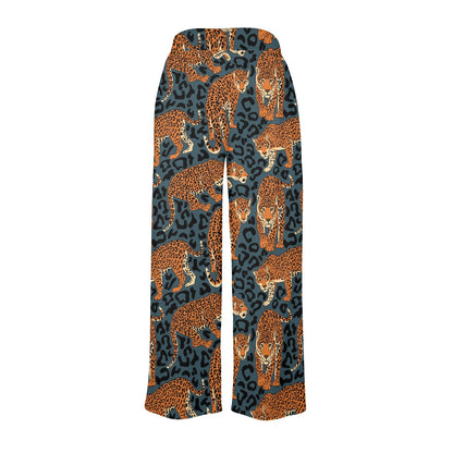 Jaguar Pattern Print Design 04 Women's Wide Leg Lounge Pants