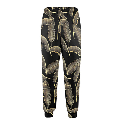 Banana Leaf Pattern Print Design BL07 Men's Casual Track Pants