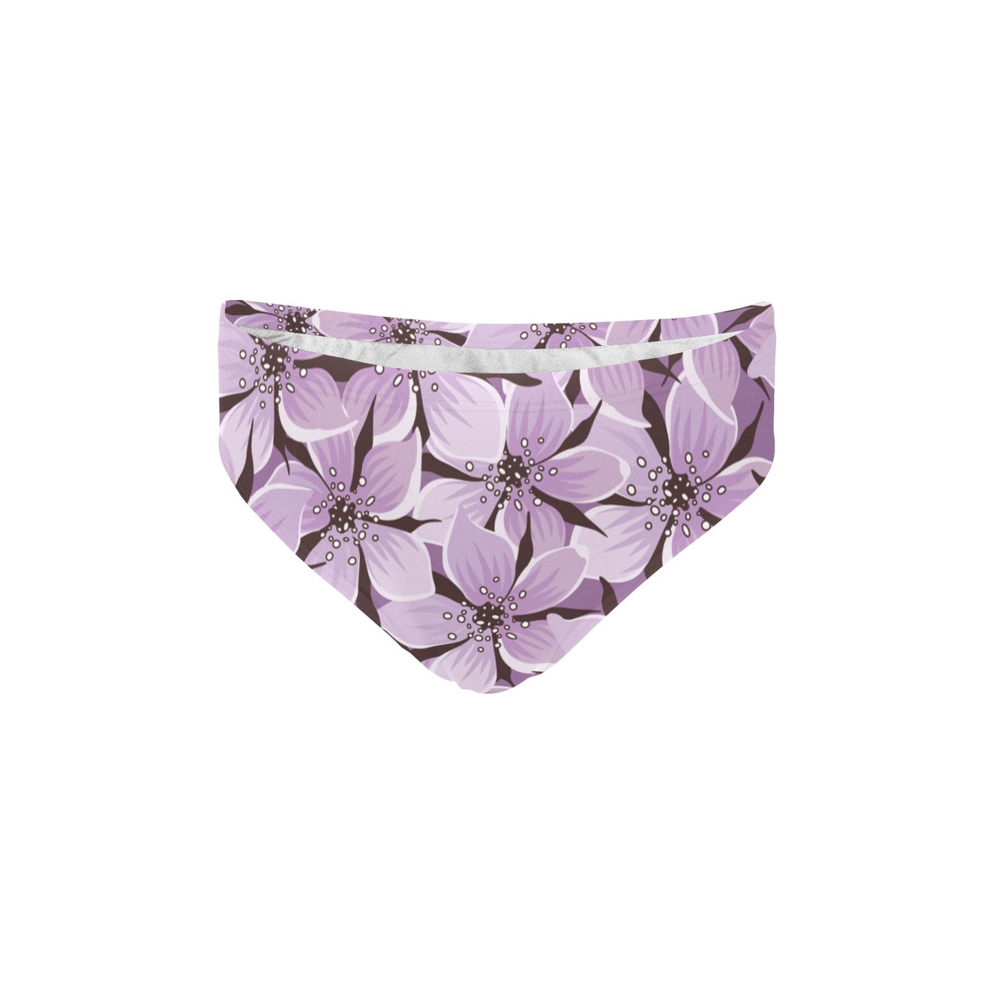 Lilac Pattern Print Design 01 Men's Swimming Briefs