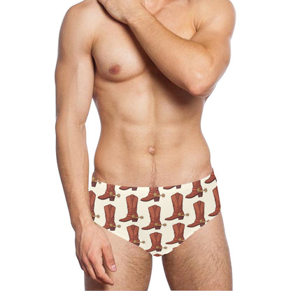 Cowboy Pattern Print Design 06 Men's Swimming Briefs