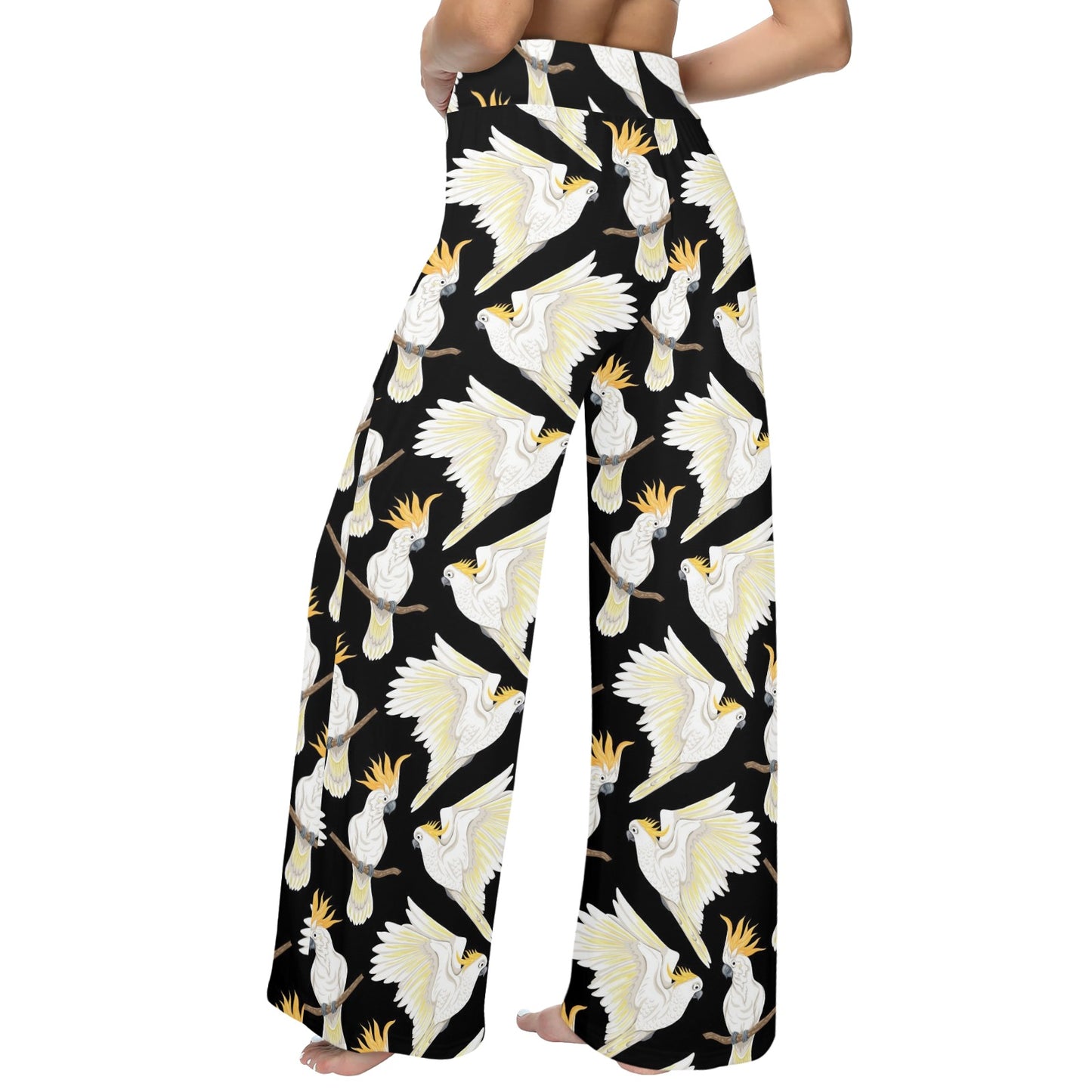 Cockatoo Print Design LKS402 Women's Wide Leg Lounge Pants