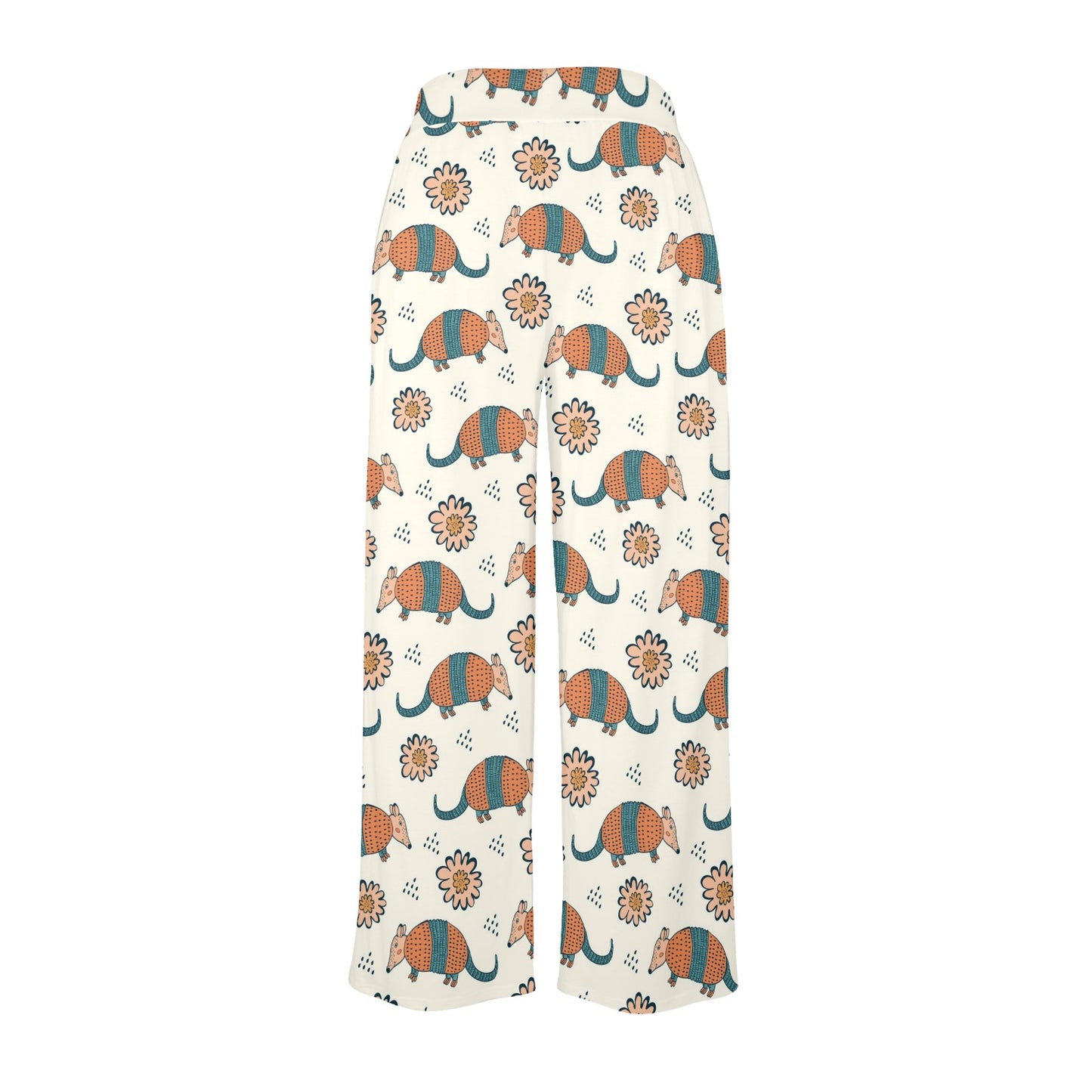 Armadillo Pattern Print Design 02 Women's Wide Leg Lounge Pants