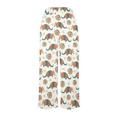 Armadillo Pattern Print Design 02 Women's Wide Leg Lounge Pants