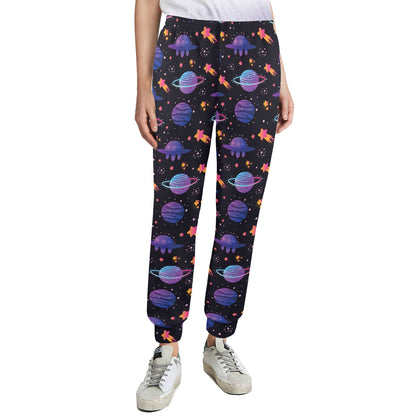 UFO Star Galaxy Print Design LKS308 Women's Casual Track Pants
