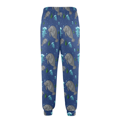 Manatee Pattern Print Design 01 Men's Casual Track Pants