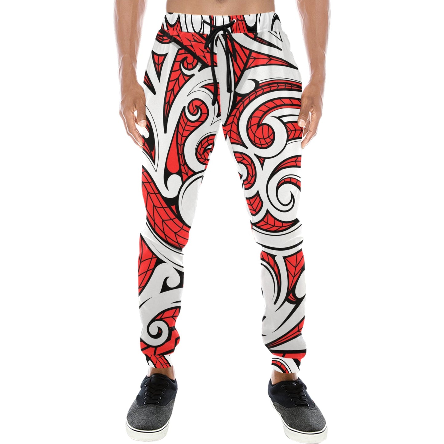 Maori Polynesian Themed Design Print Men's Sweatpants