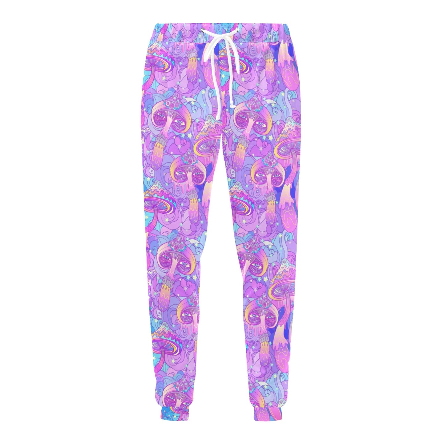 Psychedelic Trippy Mushroom Print Men's Sweatpants