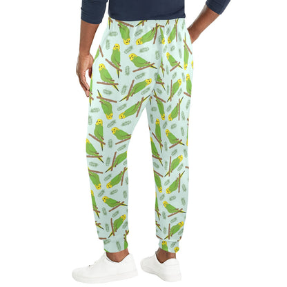 Budgerigar Pattern Print Design 04 Men's Casual Track Pants